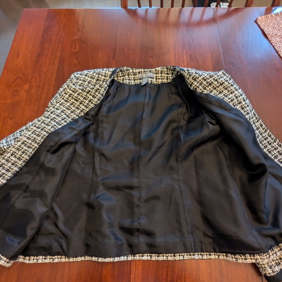 Kate Hill textured tweed jacket, 12P, black, tan, and white - Picture 3 of 9